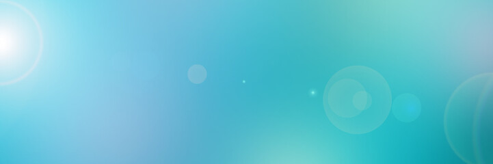 Soft gradient Banner with Smooth Blurred blue and turquoise colors