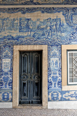 azulejos on a wall in Lisbon