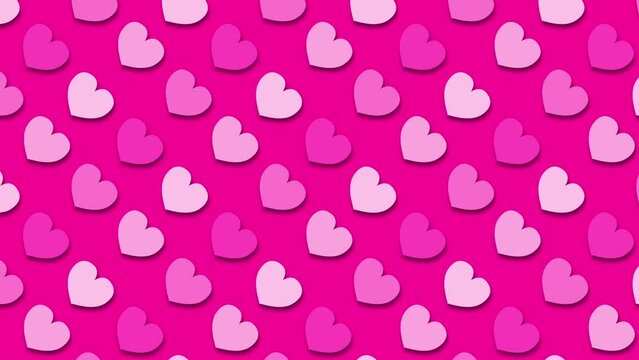seamless animated background with hearts