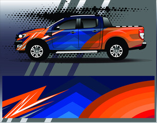 Graphic abstract stripe racing background designs for vehicle rally race adventure and car racing livery