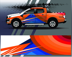 Graphic abstract stripe racing background designs for vehicle rally race adventure and car racing livery