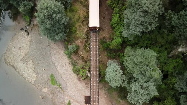 Walhalla Steam Train Railway over the Thompson river in Gippsland