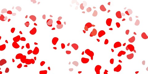 Light red, yellow vector background with random forms.