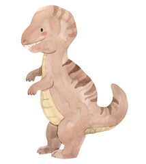 Dinosaur. Watercolor illustration for  kids