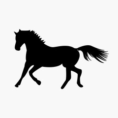 Fototapeta premium Animal simple horse vector design free png