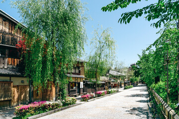 京都 街並み　白川筋