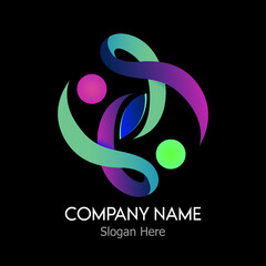 abstract colorful design with black