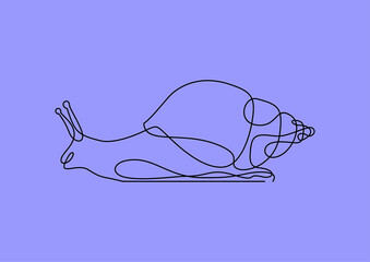 snail-continuous line drawing.web icon. vector design