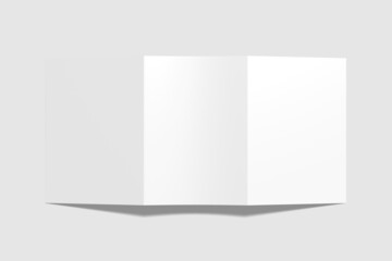 Realistic A5 trifold brochure mockup blank 