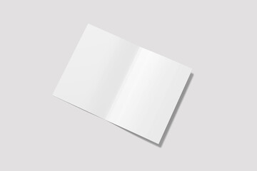 Realistic bi fold brochure mockup blank 