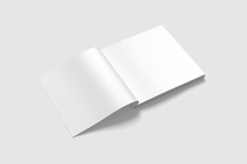 Realistic square cover magazine mockup blank 