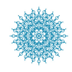 Mandala Round Circle Lace Symbol Icon. Abstract Oriental Mandala Template. Yoga Style Arabesque Pattern Elegant Element Icon