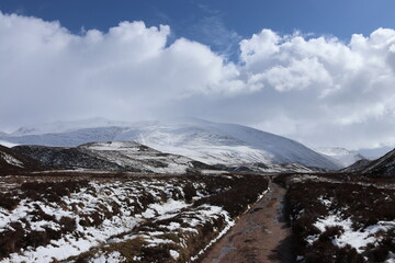 Fototapeta na wymiar Glen Eanaich cairngorms braeriach scotland