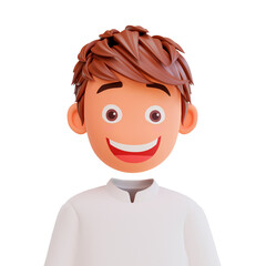 3d rendered cute boy avatar