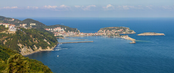 amasra/turkey. 12september 2020.beautiful resort town and tourist destination on the sea beach 