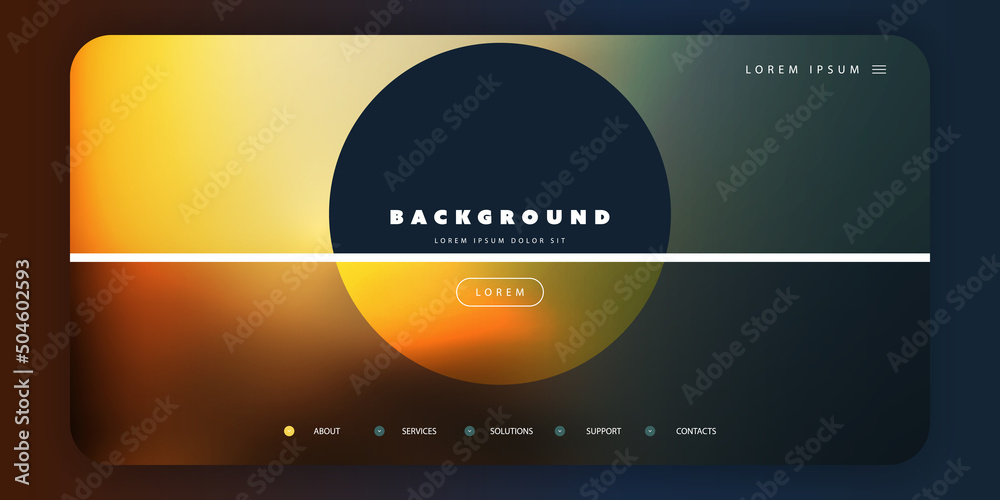 Wall mural abstract colorful blurred header, background or landing page design, multi purpose template applicab