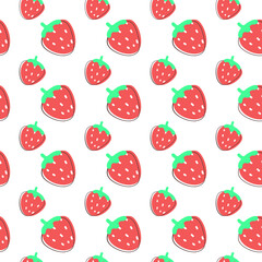 seamless pattern with strawberries