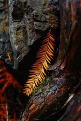 leaf in the cave