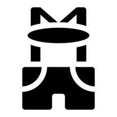 Lederhosen Glyph Icon Vector