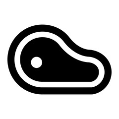 Meat Glyph Icon Vector