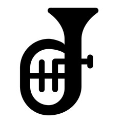 Tuba Glyph Icon Vector