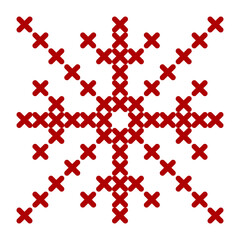 Cross Stitch Snowflake Christmas pattern