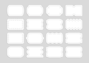 Set of vector tickets, price tags and coupons of unusual shapes, promotions with special discount offers