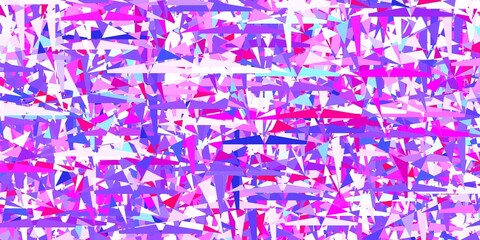 Light Blue, Red vector template with crystals, triangles.