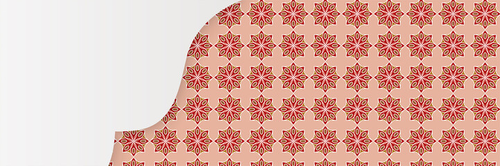 Modern Abstract Arabic seamless pattern red colorful design background