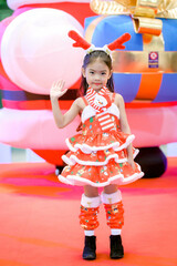 Merry Christmas boy and Girls dress up for Christmas celebrations.