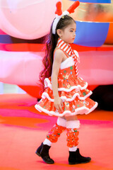 Merry Christmas boy and Girls dress up for Christmas celebrations.