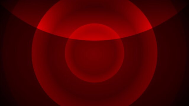 Bright red tech abstract futuristic motion background with glowing circles. Seamless looping. Video animation Ultra HD 4K 3840x2160