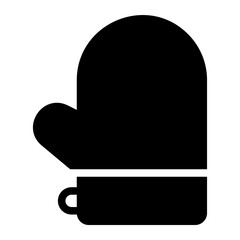 kitchen glove glyph icon