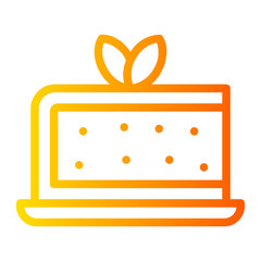 carrot cake gradient icon