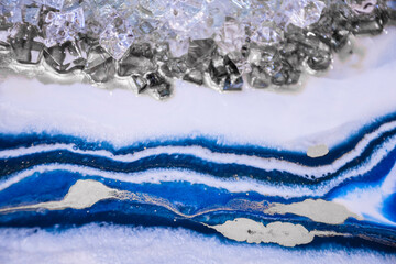 Abstract agate orignal resin art