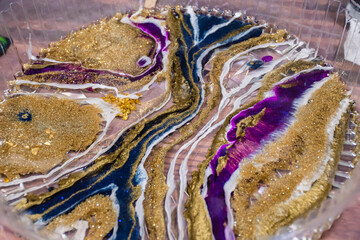 Obraz premium Abstract agate orignal resin art