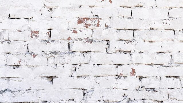Texture background concept: white brick wall background in rural room