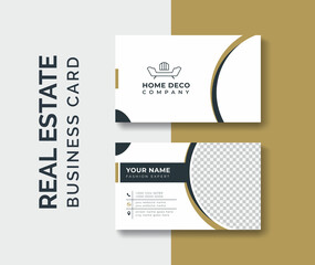 interior business card design template, corporate real estate business card