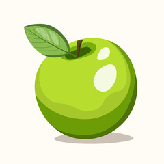 Apple icon isolated on white background. Natural delicious fresh ripe tasty fruit. Template vector illustration for packaging, banner, card and other design. Red apples with leaves. Food concept