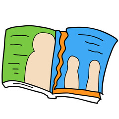 雑誌切り抜きのイラスト