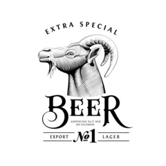 Original vintage badge logo design template for beer house bar pub