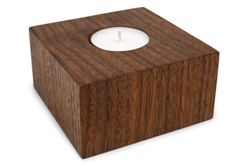 Wooden candlestick