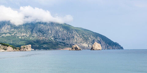 Ayu-Dag and Adalary rocks in the Black Sea
