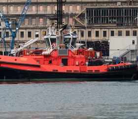 detail of tug boat in a italian harbour