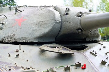Fototapeta premium soviet tank close up