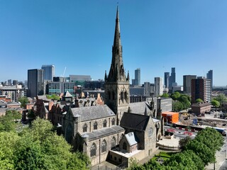 Fototapeta premium Aerial photograph of Salford Catholic Cathedral 