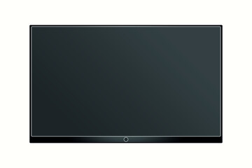 gray color tv mockup on light background