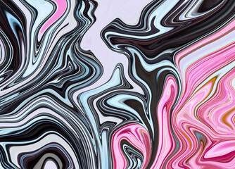 Fluid art. Marble ink colorful. Pink and Purple marble pattern texture abstract background. can be used for background or wallpaper, Flow ink