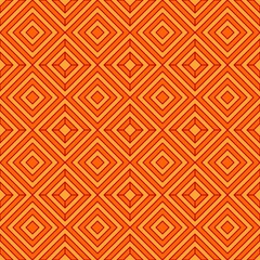 Orange abstract line geometric diagonal square seamless pattern background. Vector illustration.