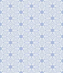Abstract seamless floral hexagons pattern.